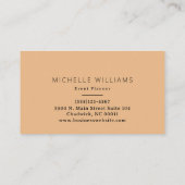 緑エレガント色金ゴールドティール（緑がかった色）リーフ 名刺 (裏面)