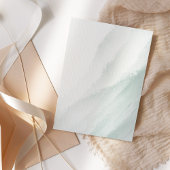 緑エレガント色金ゴールド水彩ブライダルシャワー 招待状