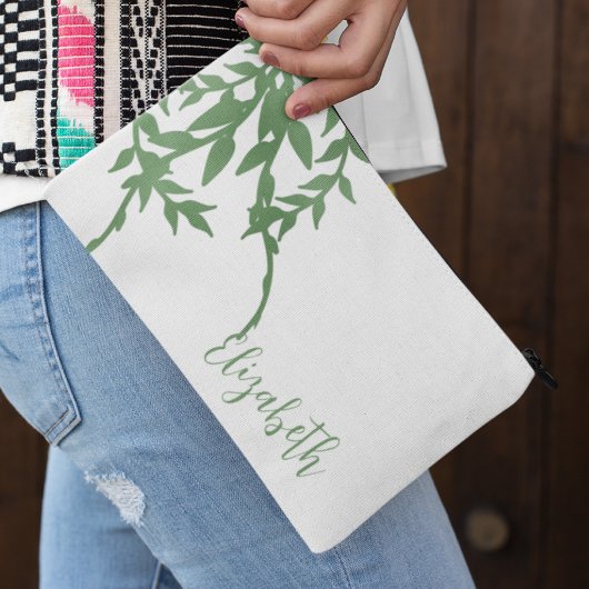 緑エレガント色 アクセサリーポーチ