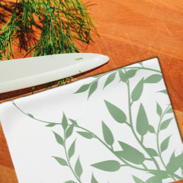 緑エレガント色 キッチンタオル