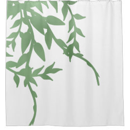 緑エレガント色 シャワーカーテン