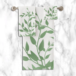 緑エレガント色 バスタオルセット