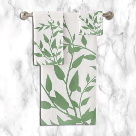 緑エレガント色 バスタオルセット