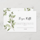 緑エレガント葉おむつラッフルカード (正面/裏面)