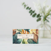 緑エレガント葉植物学 名刺 (スタンド正面)