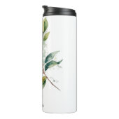 緑エレガント葉水色、カスタム タンブラー (回転右)