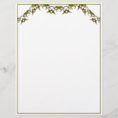 緑エレガント葉 レターヘッド (正面)