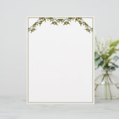 緑エレガント葉 レターヘッド (スタンド正面)