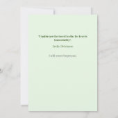 緑エレガント葬追悼式 招待状 (裏面)