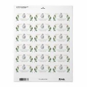 緑エレガント象差出人住所ラベル ラベル (フルシート)