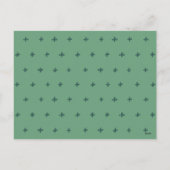 緑エレガント赤ホリーベリーディアデュオ新年 シーズンポストカード (裏面)