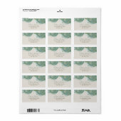 緑エレガント金ゴールドグリッター水色ラベル ラベル (フルシート)