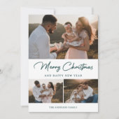 緑エレガント金ゴールド書道写真集 シーズンカード (正面)