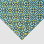 緑エレガント青の幾何モダンパターン 薄葉紙 (詳細)