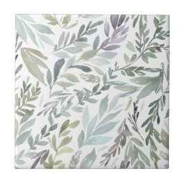 緑エレガント青の植物色 タイル