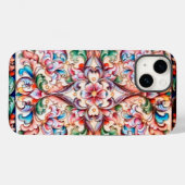 緑エレガント青ピンクレッドフローラファンタジー Case-Mate iPhoneケース (裏面 (横))