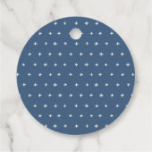 緑エレガント青松の森の鳥の結婚数 フェイバータグ (裏面)