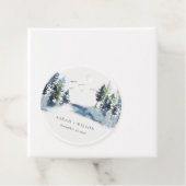 緑エレガント青松の森の鳥の結婚数 フェイバータグ (インサイチュ)