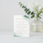 緑エレガント青瑪瑙ウォーターカラージュエリー気に 名刺 (スタンド正面)