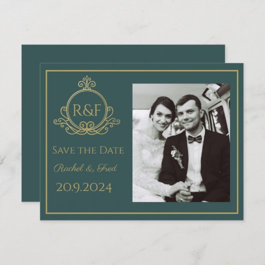 緑エレガント黄金の書跡の保存日 (正面/裏面)