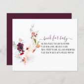 緑エレガント、オレンジ、ワインフローラ赤ちゃんシャワー (正面/裏面)