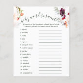 緑エレガント、オレンジ、赤とワイン赤の赤のシャワーのゲーム (裏面)