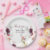 緑エレガント、オレンジ、赤、ワイン赤の赤のシャワー ペーパープレート (パーティー)