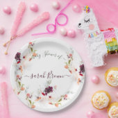 緑エレガント、オレンジ、赤、ワイン赤の赤のシャワー ペーパープレート (パーティー)