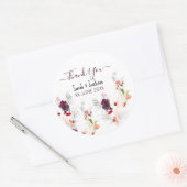 緑エレガント、オレンジ、赤、ワイン赤の赤のシャワー ラウンドシール (封筒)