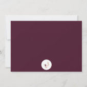 緑エレガント、オレンジ、赤、ワイン赤の赤のシャワー 招待状 (裏面)