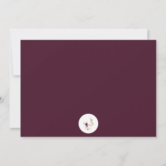 緑エレガント、オレンジ、赤、ワイン赤の赤のシャワー 招待状 (裏面)