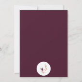 緑エレガント、オレンジ、赤、ワイン赤の赤のシャワー 招待状 (裏面)