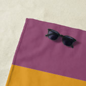 緑オカラフルレンジブラウン抽象芸術ストライプ名 ビーチタオル (インサイチュ)