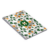 緑オレンジのサッカーボール柄の子供スポーツ用品 ノートブック (右側)