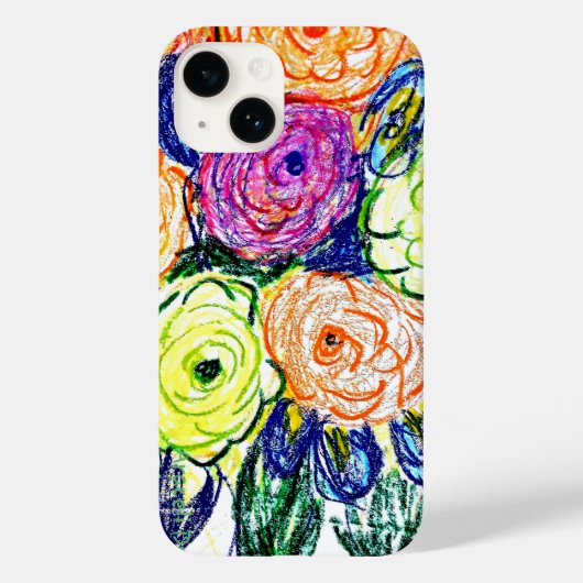 緑オレンジ色のRosas iPhone / iPadケース Case-Mate iPhoneケース (裏面)