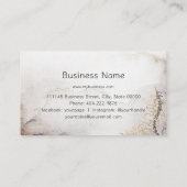 緑オーガニックのモダン金ゴールド 名刺 (裏面)