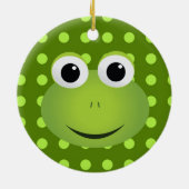 緑カエルのオーナメント セラミックオーナメント (裏面)