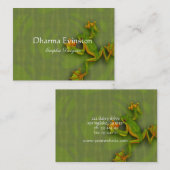 緑カエルの名刺 名刺 (正面/裏面)