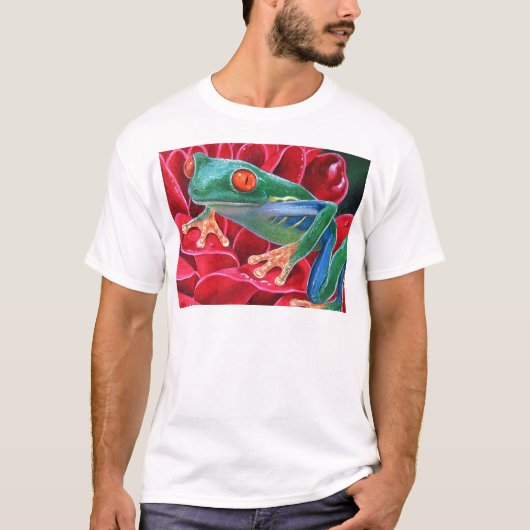 緑カエルの数々のな動物の芸術の絵画- Tシャツ (正面)