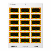 緑カスタマイズのダイヤモンドパターン付きオレンジ ラベル (フルシート)