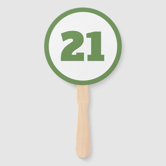 緑カスタム数 ハンドファン (正面)