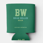 緑カスタム色モノグラムの缶冷却器 缶クーラー (裏面)