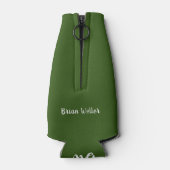 緑カスタム色モノグラムの ボトルクーラー (裏面)