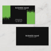 緑カッコいいと黒の芝生気にの刈り取り 名刺 (正面/裏面)