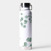 緑カッコいいの書道エレガント名前をカスタムする ウォーターボトル (背面)