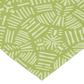 緑カッコいいモダン模様ドードルストライプ ショートテーブルランナー (コーナー)