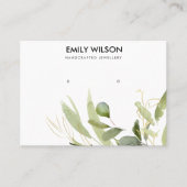 緑カッコいい金ゴールド群イヤリングディスプレイBUSI 名刺 (正面)