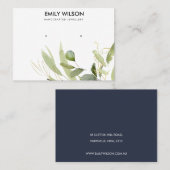 緑カッコいい金ゴールド群イヤリングディスプレイBUSI 名刺 (正面/裏面)