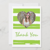 緑カラフルと白の水彩写真のグラデーション 招待状 (正面)