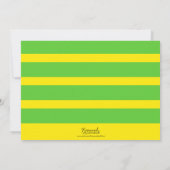 緑カラフルと黄色の任意の年齢のモダン誕生日 招待状 (裏面)